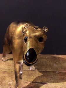 ORSO BRUNO - SCULTURA IN VETRO E ORO - Maestro Alessandro Barbaro - (NEW ENTRY)